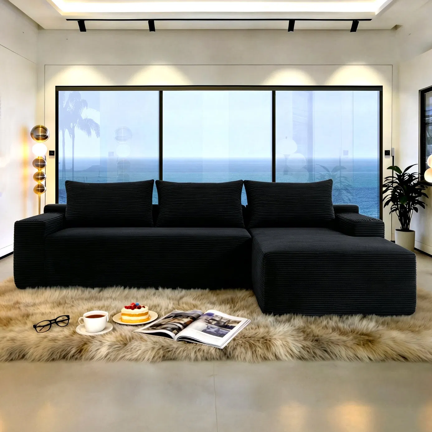 Luxurious L-Shaped Sectional Sofa