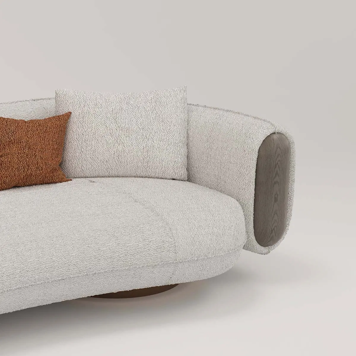 Solid Wood Three Seater Sofa