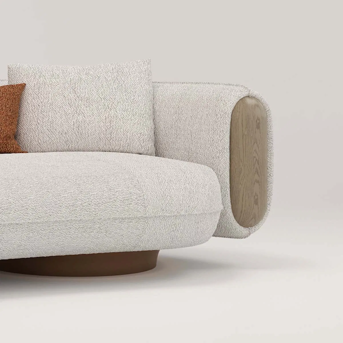 Solid Wood Three Seater Sofa
