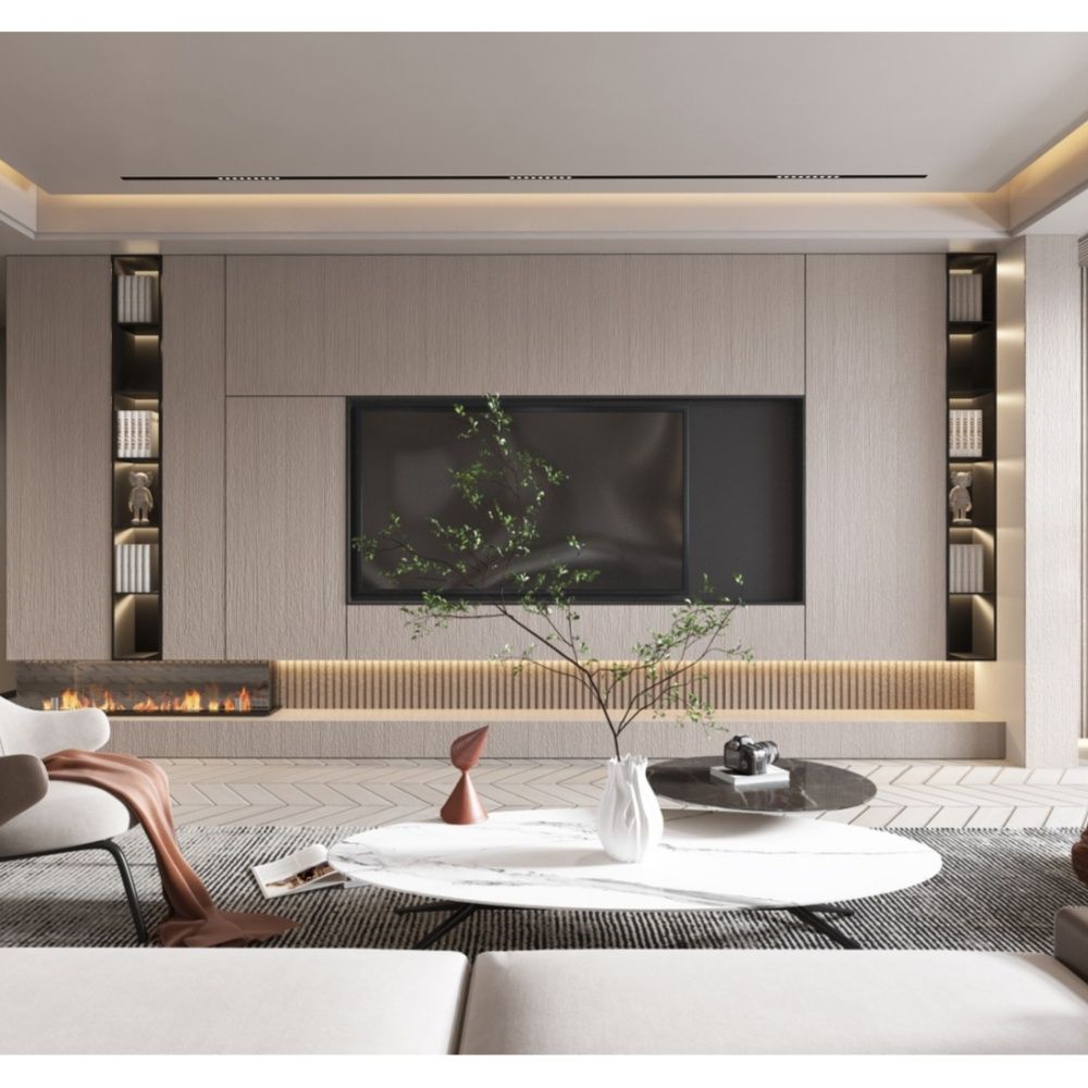 Aluminium Wooden TV Cabinet