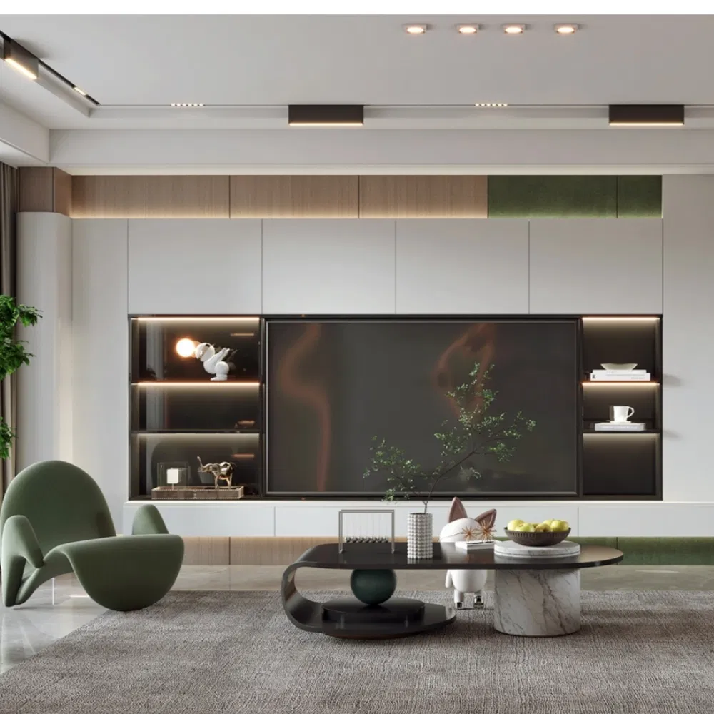Aluminium Wooden TV Cabinet