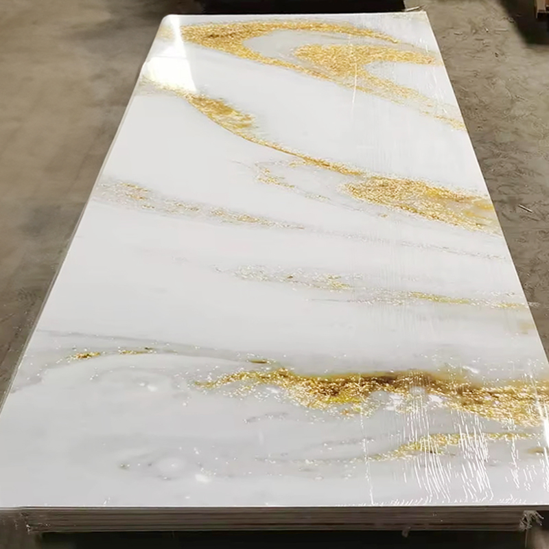 Glossy Marble Carbon Crystal Panel